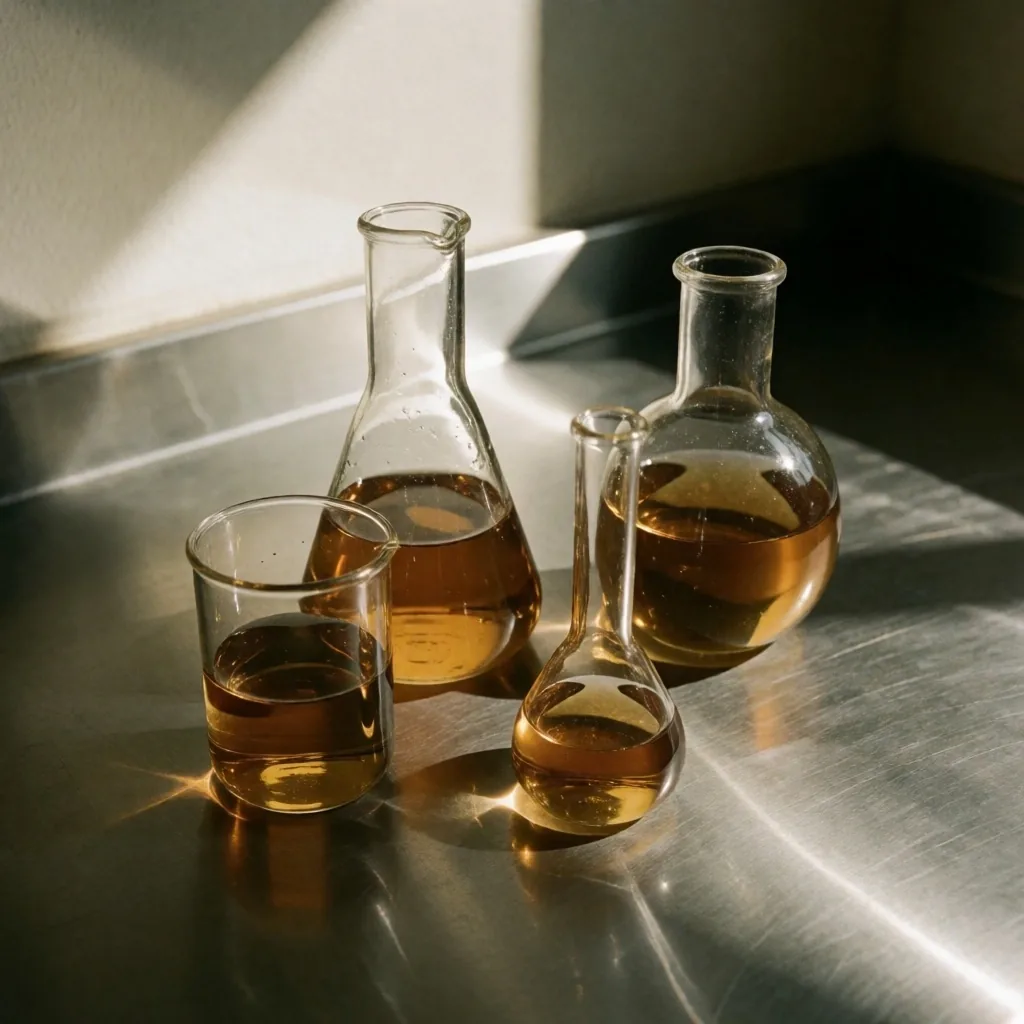Laboratory testing of botanical extract in glassware